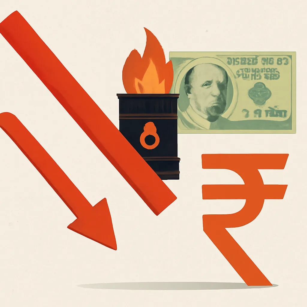 Indian Rupee Hits Record Low Amid Soaring Oil Prices and Strong Dollar