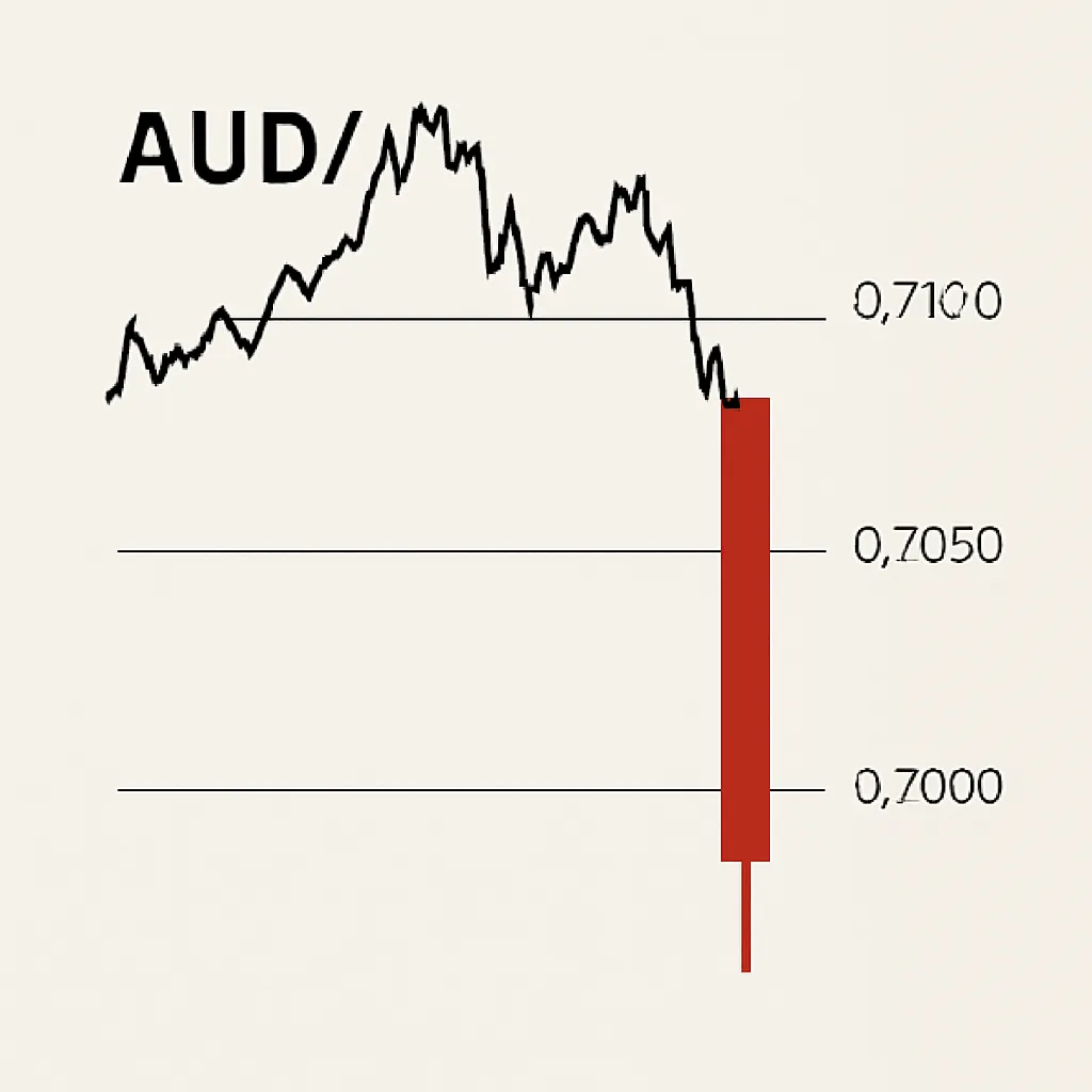 AUD/USD Drops Nearly 1% as It Tests Key 0.7000 Level
