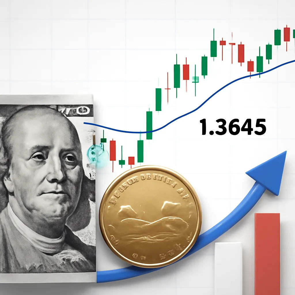 USD/CAD Stabilizes at 1.3645 as US Dollar Recovery Offsets Canadian Strength