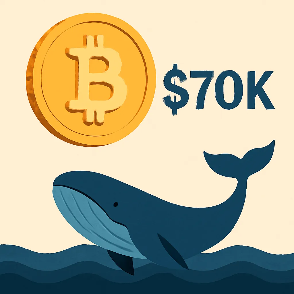 Bitcoin Approaches $70K Amid Demand Gap Concerns and Whale Activity