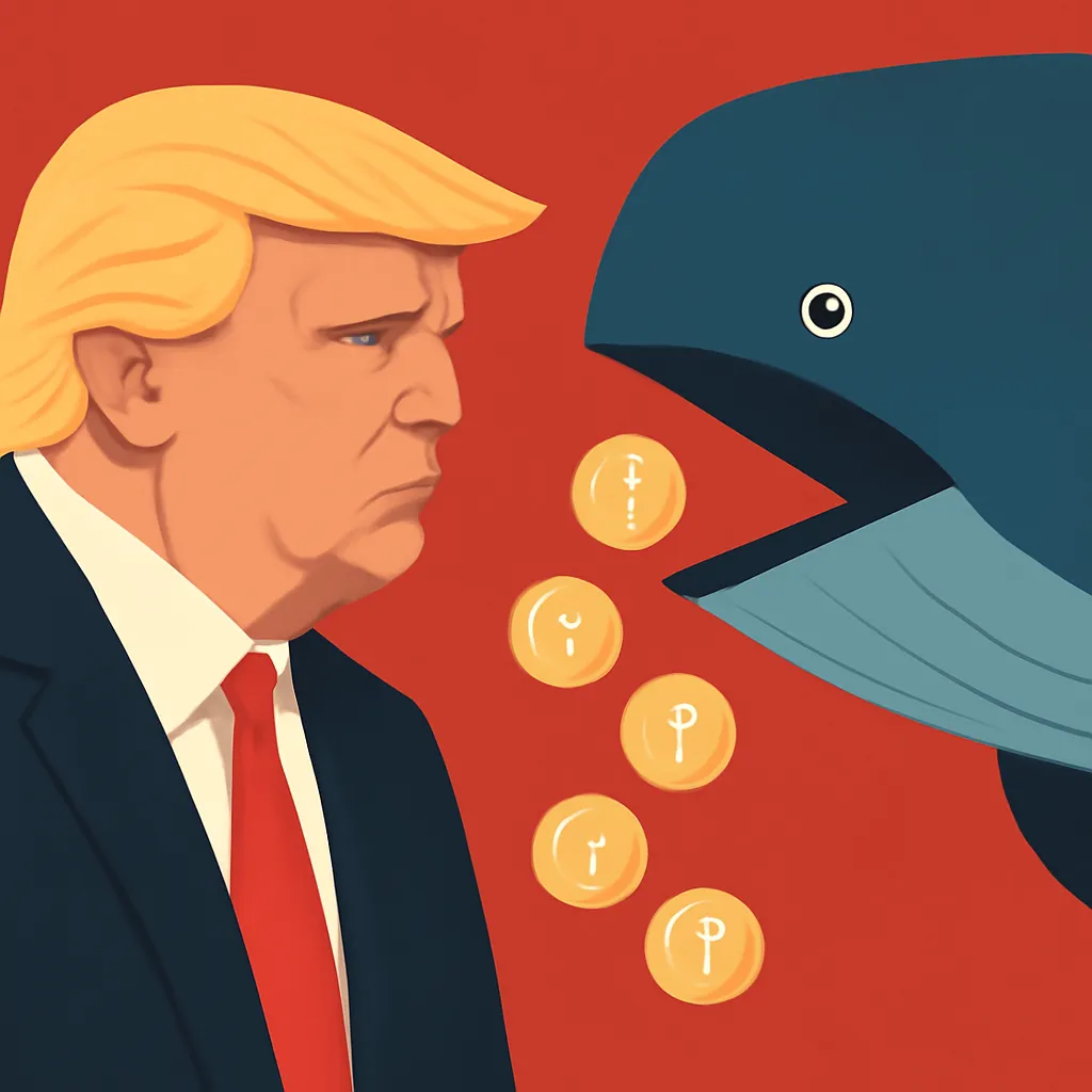 TRUMP Whale Sells 2.2M Tokens at $398K Loss Amid Price Struggles Below $3