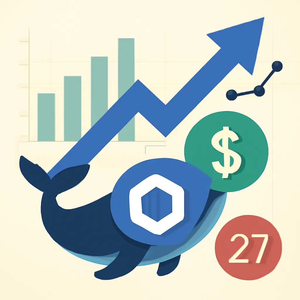 Chainlink Whales Surge 25% in a Year; Analysts Eye $27 Target