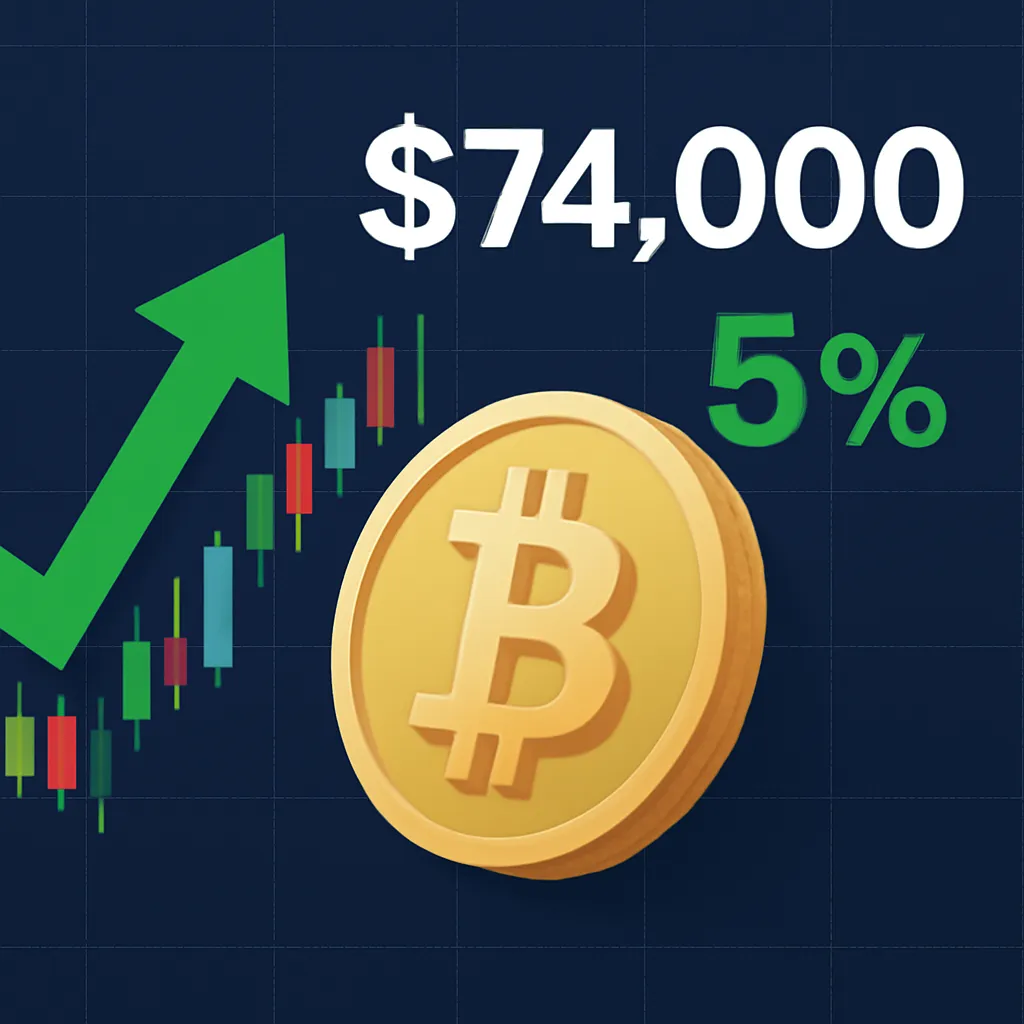 Bitcoin Surpasses $74,000 Mark with 5% Gain in 24 Hours