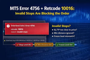 MT5 Error 4756 + Retcode 10016: Invalid Stops Are Blocking the Order