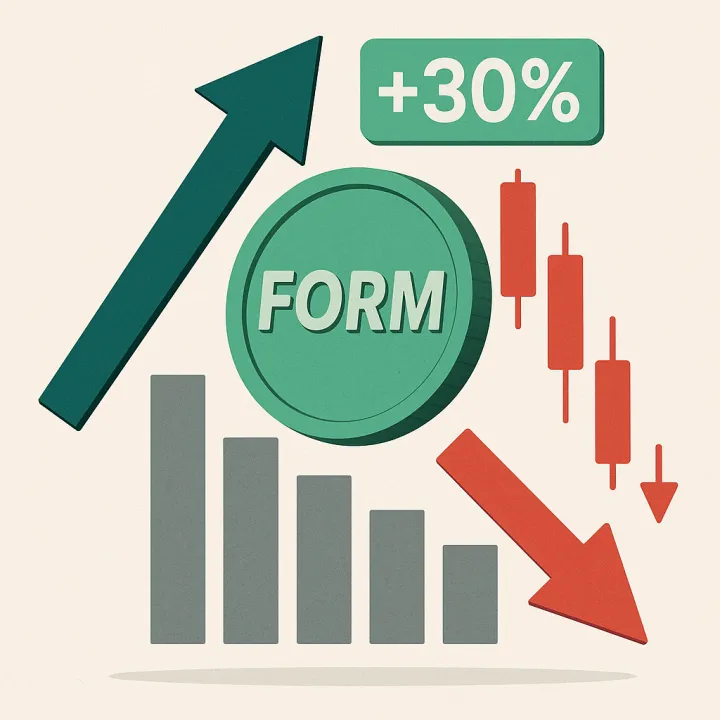 FORM Leads Crypto Market with 30% Gain as Traders Begin to Deleverage