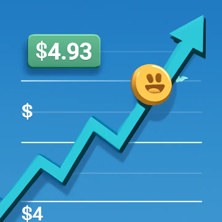 MemeCore Reaches $4.93: $5 Psychological Level in Sight