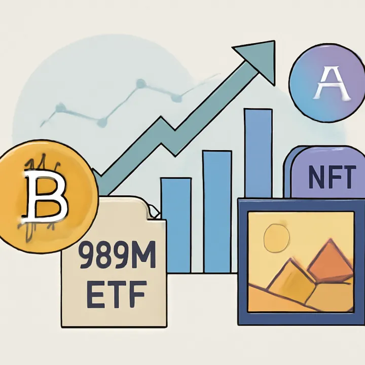 Crypto Update: $983M in Bitcoin ETF Inflows and NFT Prices Surge